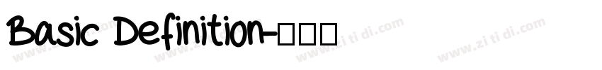 Basic Definition字体转换